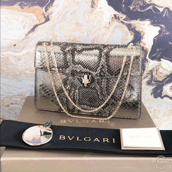 bvlgari python bag